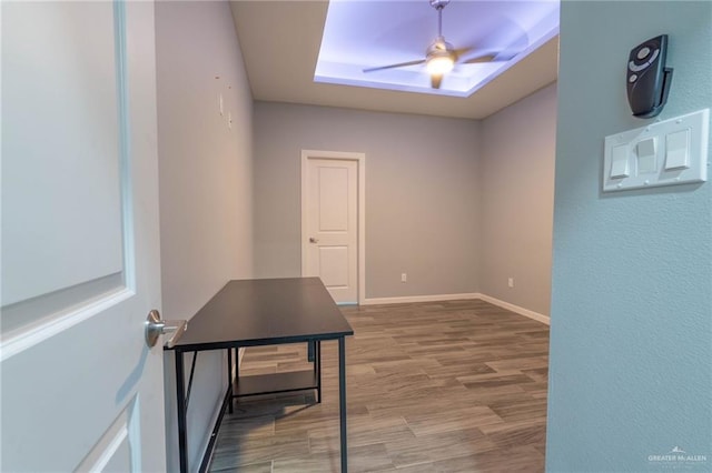 interior space featuring hardwood / wood-style flooring