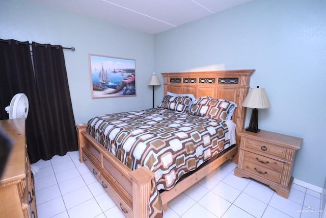 view of tiled bedroom