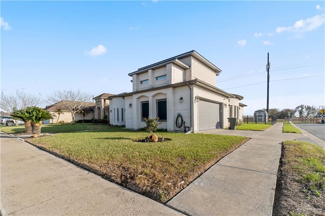 705 W Vinson Ave, Harlingen, TX 78550 - view of front of property featuring a garage and a front yard