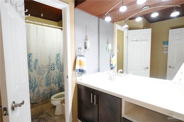 6608 Padre Blvd, South Padre Island, TX 78597 - full bathroom featuring vanity, tile patterned flooring, and a shower with curtain