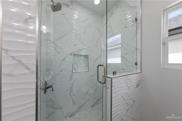 bathroom with walk in shower