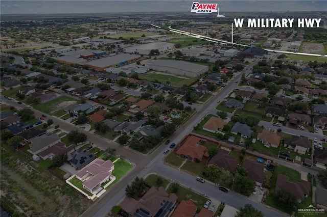 1806 E Flora Ave, Hidalgo, TX 78557 - aerial view of property and surrounding area with a nearby body of water