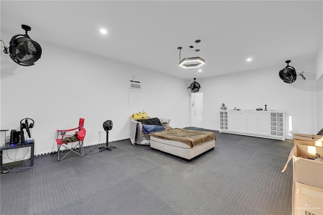 1320 S Cesar Chavez Rd, Edinburg, TX 78542 - miscellaneous room with recessed lighting and dark colored carpet
