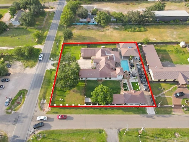 1320 S Cesar Chavez Rd, Edinburg, TX 78542 - aerial view of property's location with property parcel outlined
