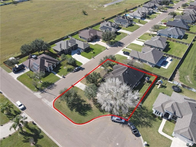 birds eye view of property featuring a residential view