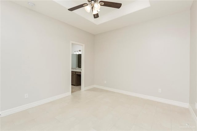 unfurnished room featuring ceiling fan