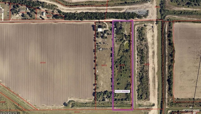 11732 Rogers Rd, Edinburg, TX 78542 - aerial overview of property's location featuring property parcel outlined