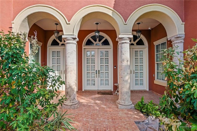 entrance to property with french doors