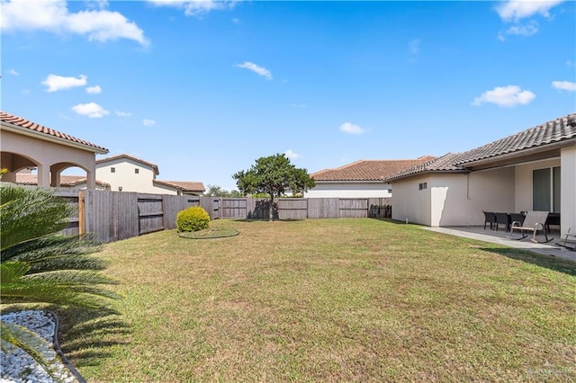 view of yard with a patio