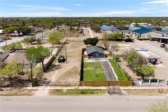 aerial view featuring a residential view