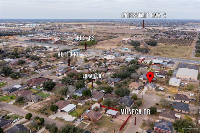 drone / aerial view featuring a residential view