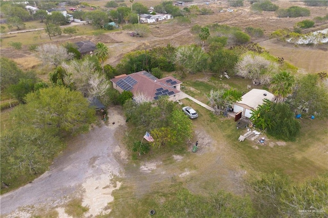 aerial view with a rural view