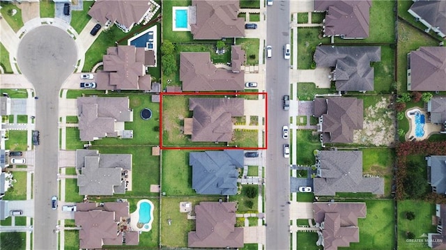 5013 Nevis Dr, Edinburg, TX 78539 - aerial view of residential area featuring property parcel outlined