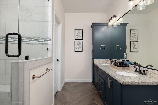 3524 Inez St, Edinburg, TX 78539 - full bath with double vanity and a stall shower