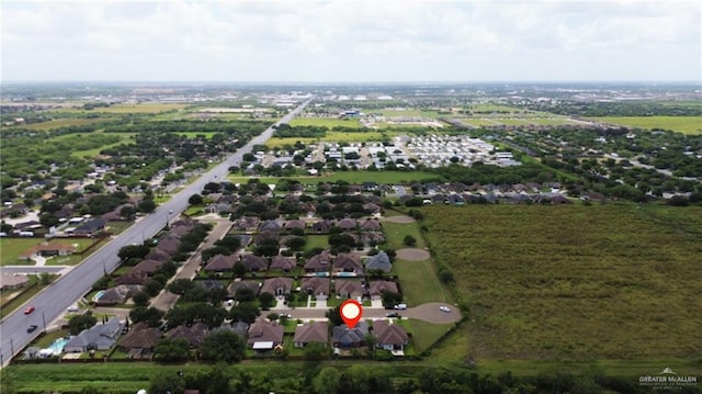 2017 Stonebriar Rd, Harlingen, TX 78552 - aerial view of property and surrounding area with nearby suburban area