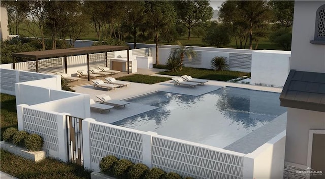 2425 May St, Mission, TX 78573 - view of swimming pool featuring a patio area
