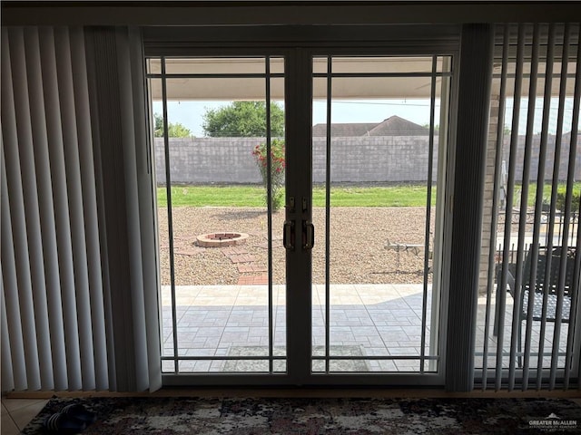 view of doorway to outside