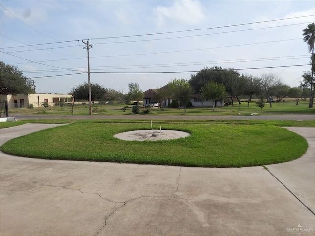 view of home's community with a yard