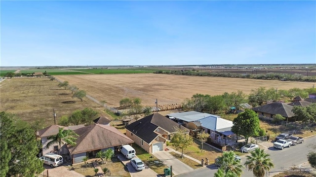 aerial view with a rural view