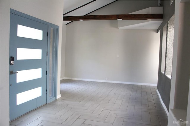 entrance foyer with light parquet floors