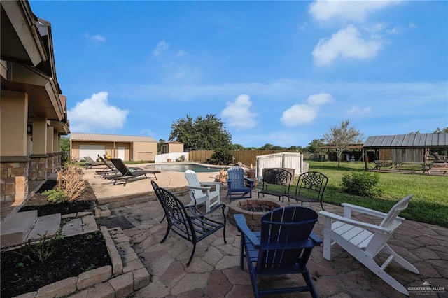5213 Mile 8 1/2 Rd, Edinburg, TX 78541 - view of patio with an outdoor fire pit