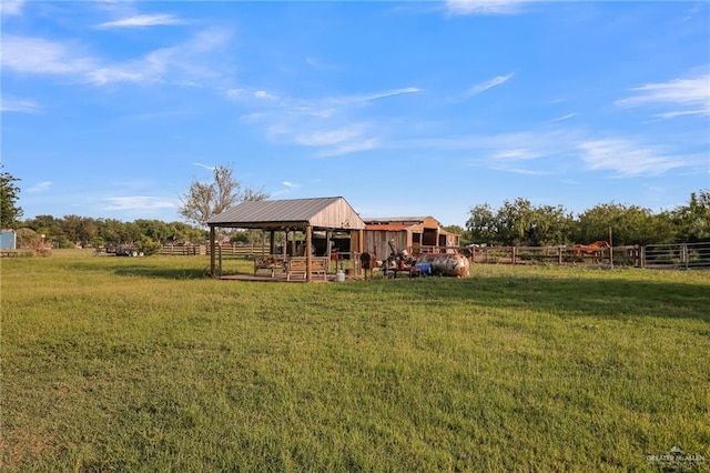 5213 Mile 8 1/2 Rd, Edinburg, TX 78541 - view of yard with an exterior structure, an outbuilding, and a view of rural / pastoral area