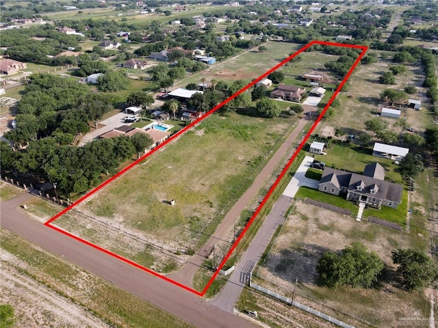 5213 Mile 8 1/2 Rd, Edinburg, TX 78541 - aerial view of property's location with property parcel outlined
