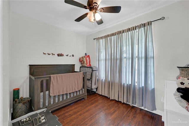 5213 Mile 8 1/2 Rd, Edinburg, TX 78541 - bedroom with wood finished floors and ceiling fan