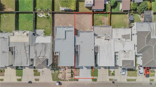 2310 Corales St, Mission, TX 78573 - aerial view of residential area with property parcel outlined