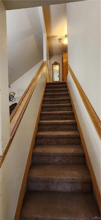 stairs with baseboards