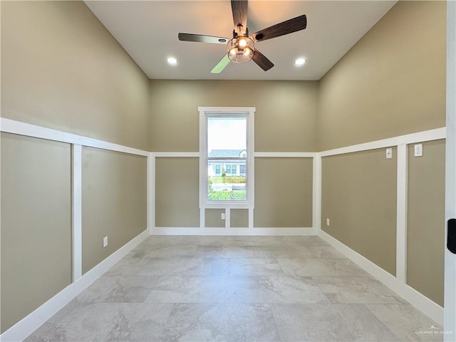 empty room with ceiling fan