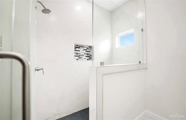 bathroom with walk in shower