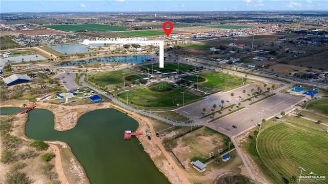 537 Kiwi St, Edinburg, TX 78541 - aerial overview of property's location with a large body of water