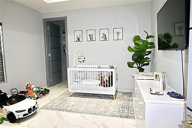 2209 David Ave, San Juan, TX 78589 - bedroom featuring a nursery area and marble finish floor