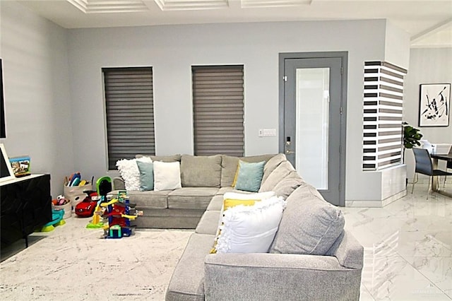 2209 David Ave, San Juan, TX 78589 - living area featuring marble finish floor