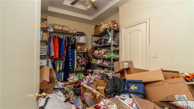 4706 N Trosper Rd, Palmhurst, TX 78573 - storage area with ceiling fan