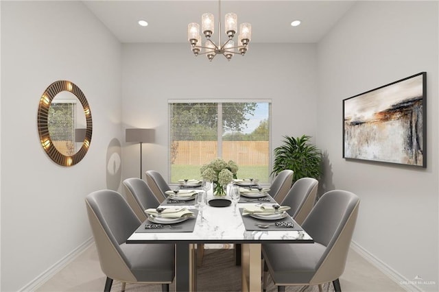 9206 N 25th St, Mcallen, TX 78504 - dining room with a chandelier and recessed lighting