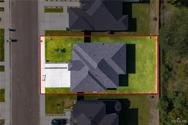 9206 N 25th St, Mcallen, TX 78504 - aerial view of property and surrounding area with property parcel outlined