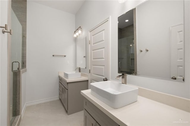 9206 N 25th St, Mcallen, TX 78504 - full bath with a shower stall and two vanities