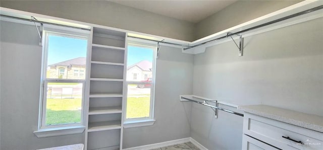 view of walk in closet