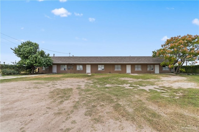 view of single story home