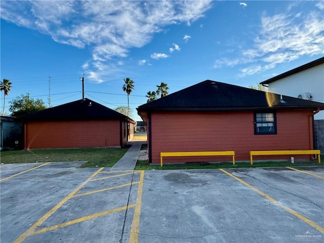 view of parking / parking lot