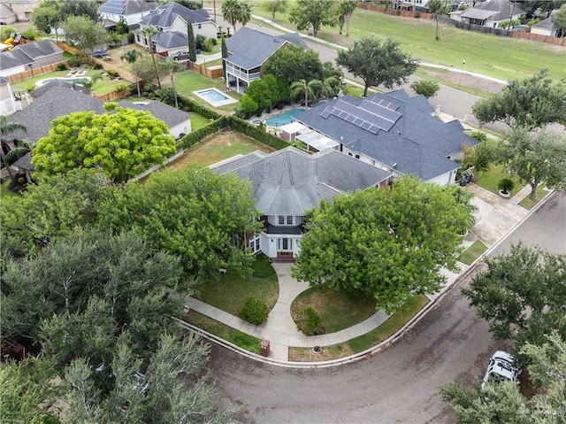 drone / aerial view featuring a residential view