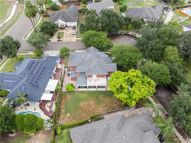 bird's eye view featuring a residential view