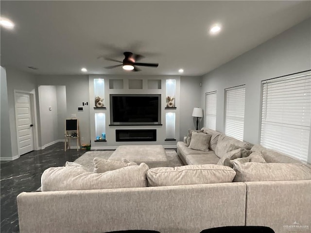 1213 Emma Elizabeth St, Weslaco, TX 78599 - living area featuring recessed lighting and a ceiling fan