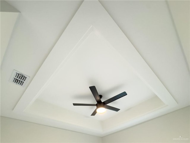 interior details with ceiling fan