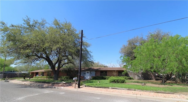 view of front of property with fence