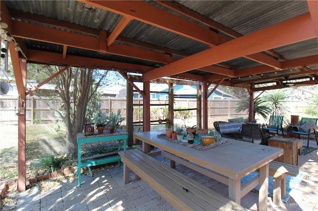 view of patio / terrace with a fenced backyard