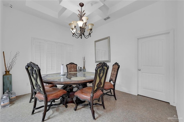 12813 N 106th St, Mission, TX 78573 - dining area featuring a chandelier and baseboards