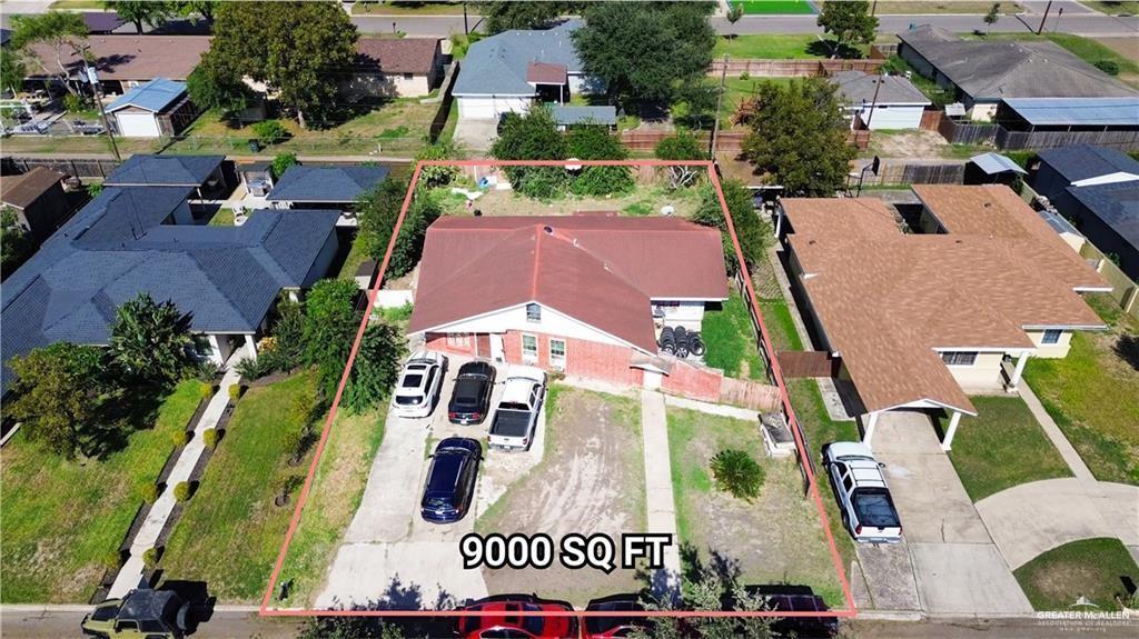 109 Sunrise Ln, Mission, TX 78574 - bird's eye view featuring a residential view